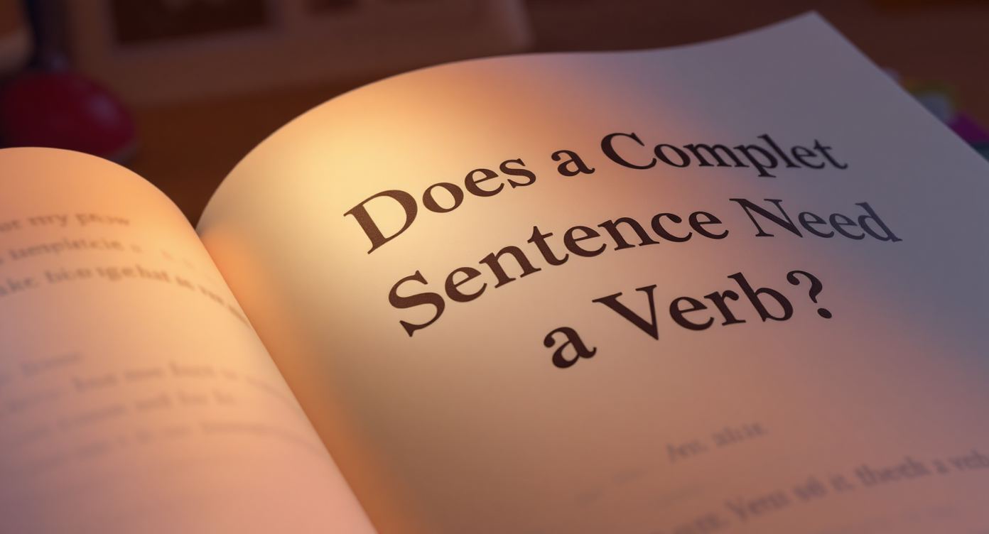 Does a Complete Sentence Need a Verb
